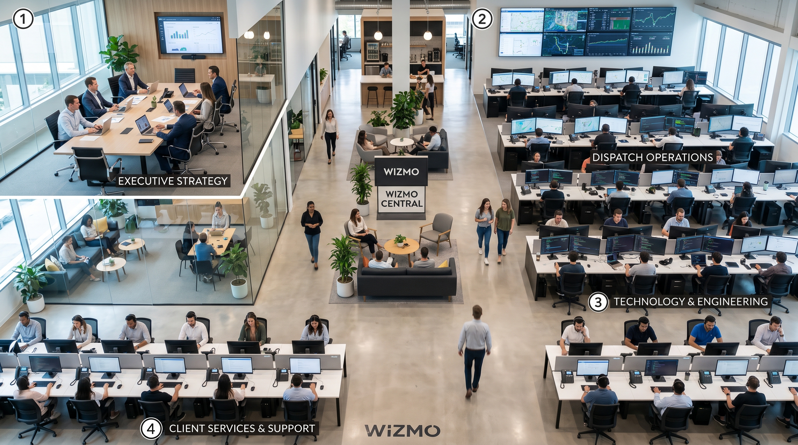 WIZMO headquarters team overview