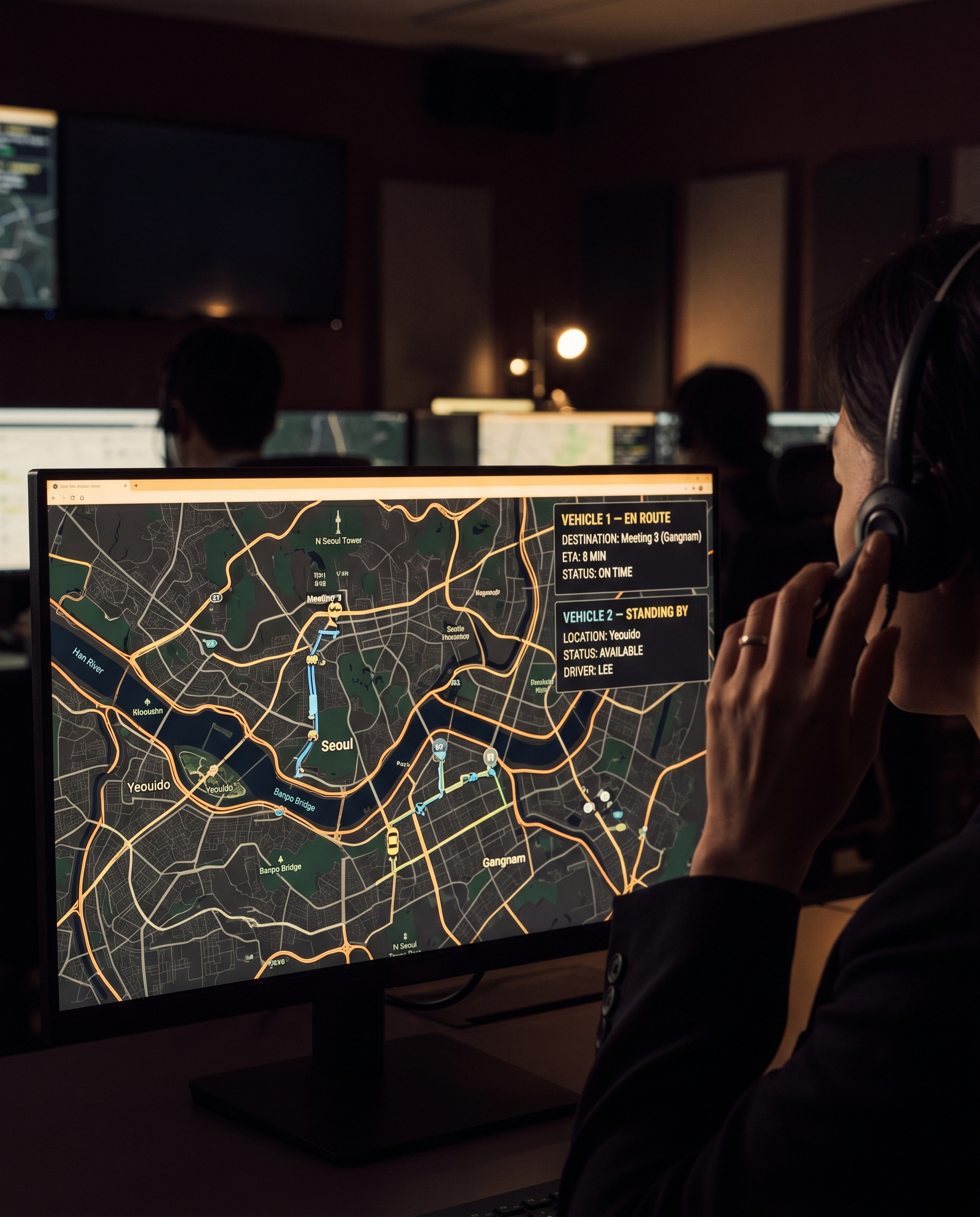 Roadshow dispatch control and coordination center