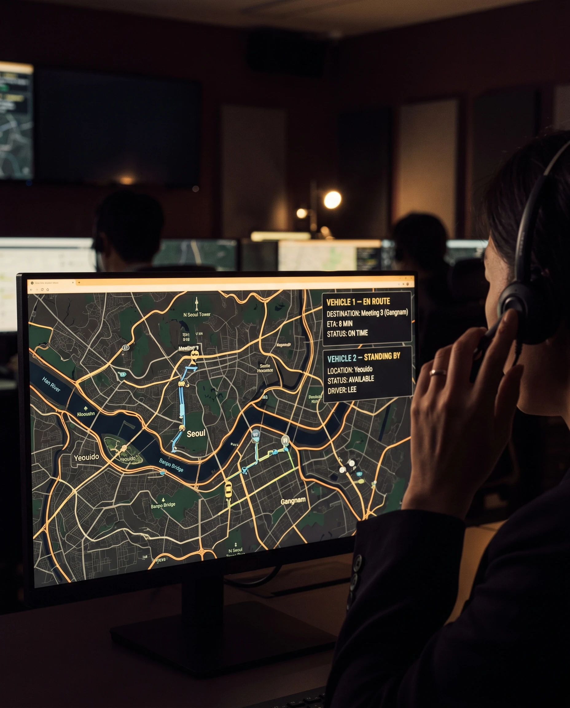 Roadshow dispatch control and coordination center