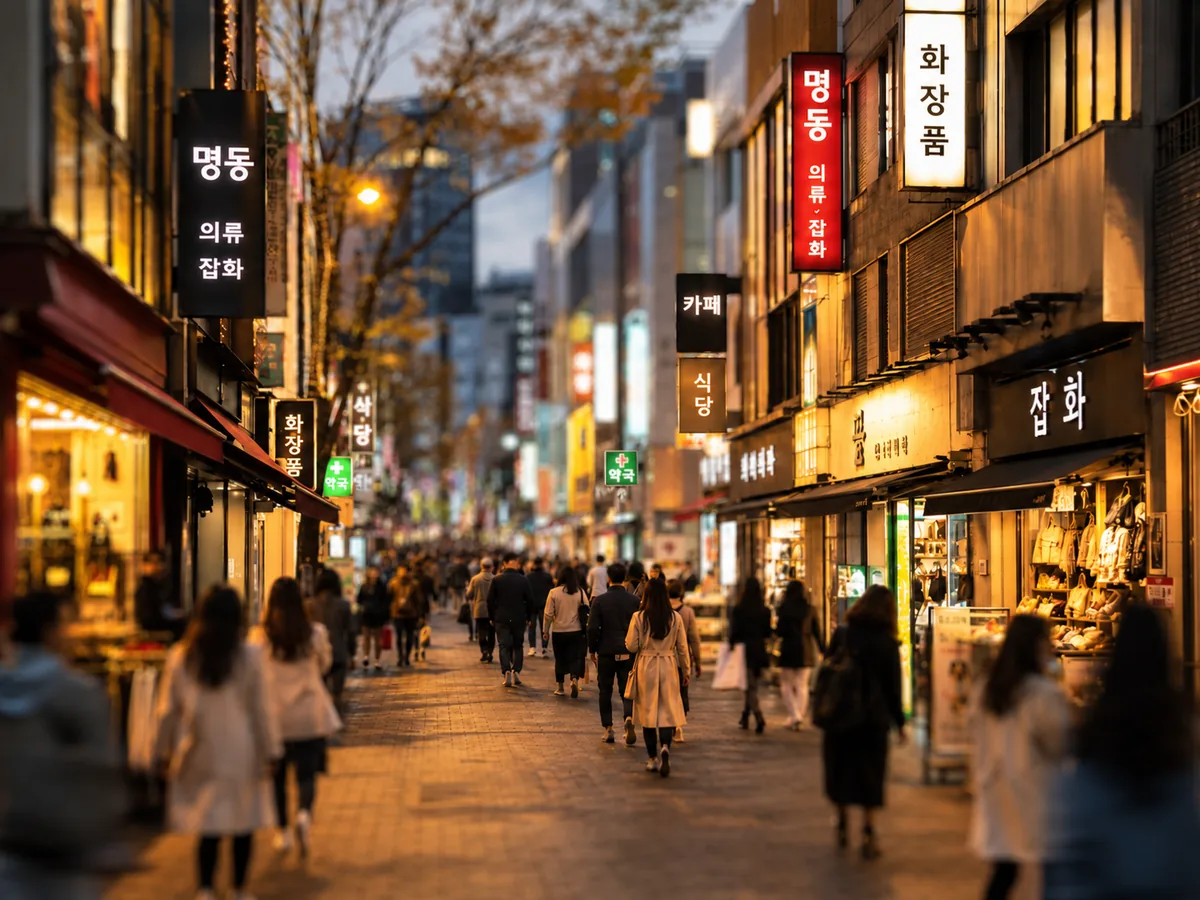 Myeongdong shopping street, Seoul