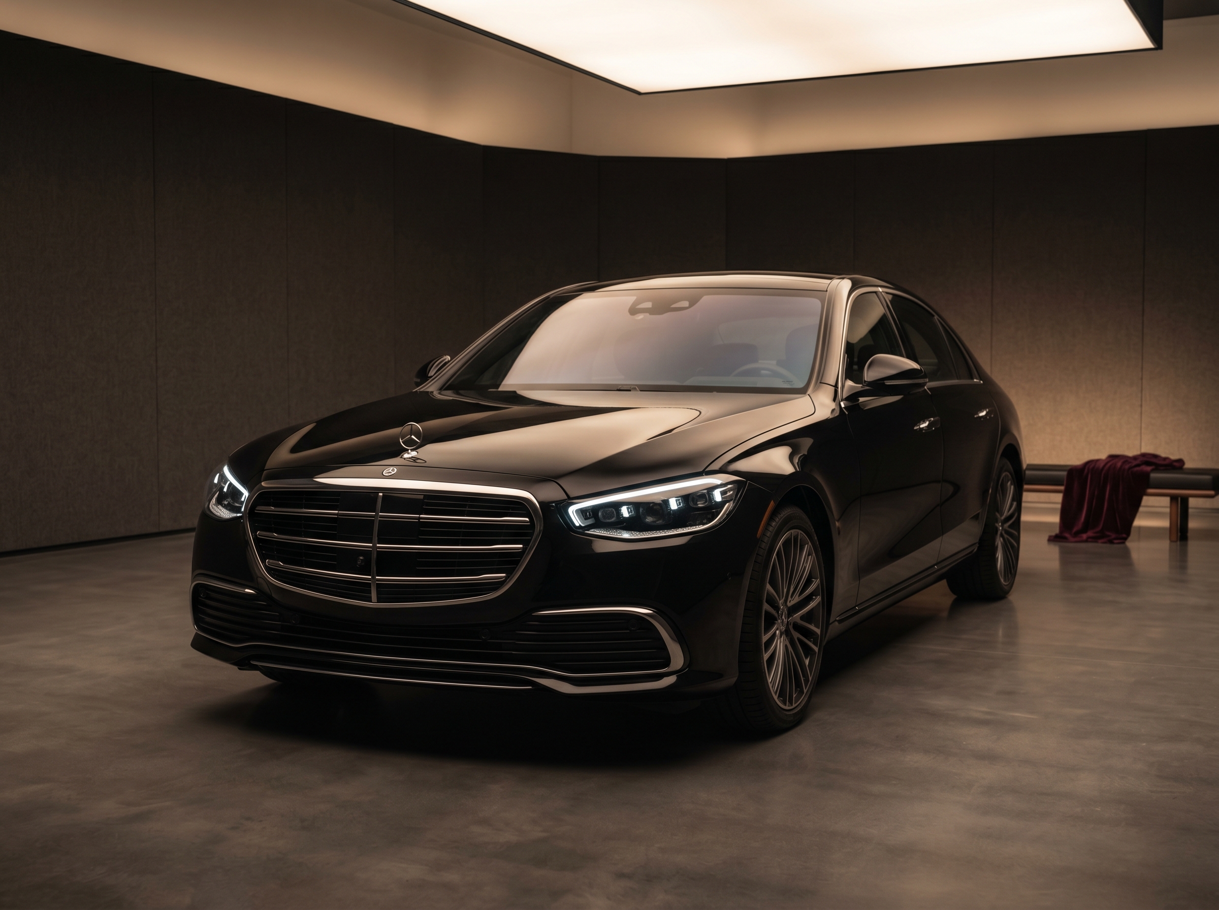 Mercedes-Benz S-Class — black exterior studio shot