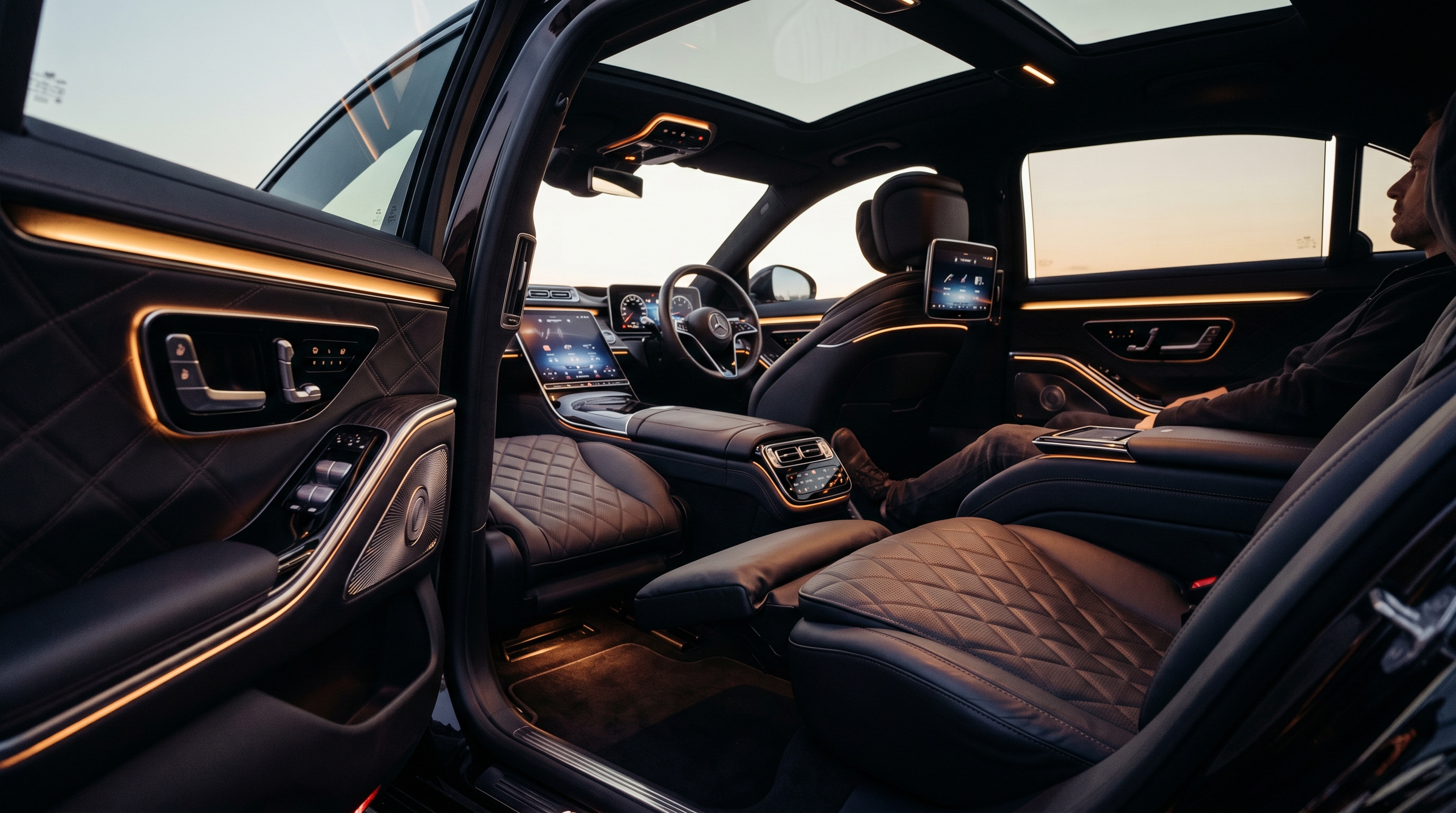 Mercedes-Benz S-Class — rear interior leather seats