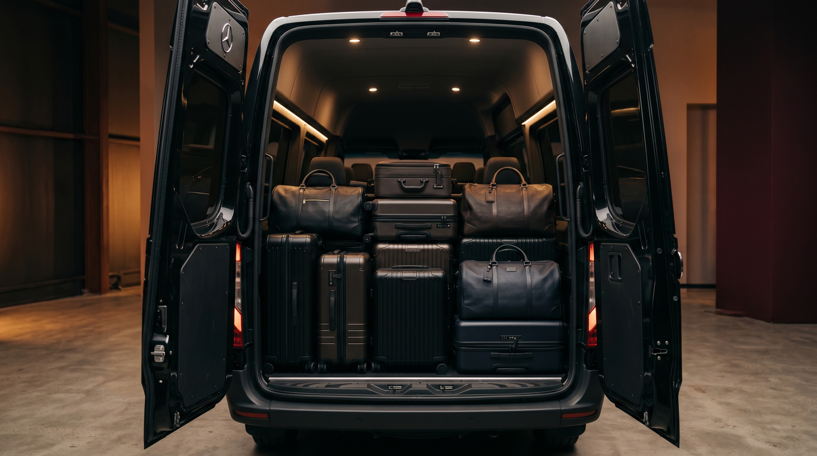 Mercedes-Benz Sprinter — trunk with luggage