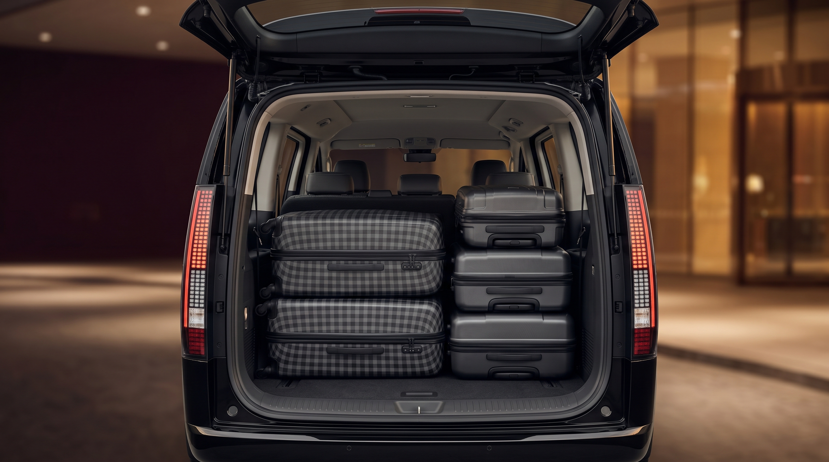 Hyundai Staria — trunk with luggage