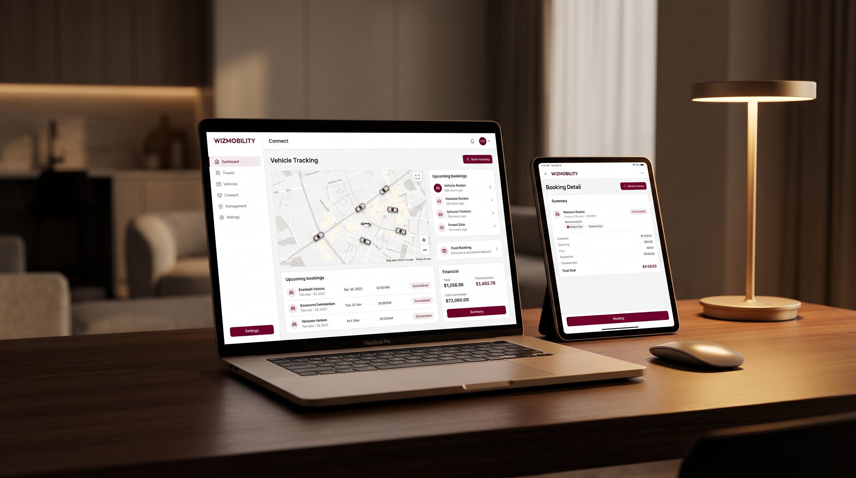 WIZMO real-time dashboard on laptop, tablet and phone